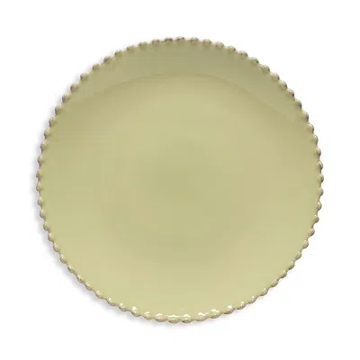 Costa Nova White Pearl Dinner Plate In Green