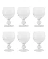 Costa Nova Wine Glasses, Set Of 6 In Clear