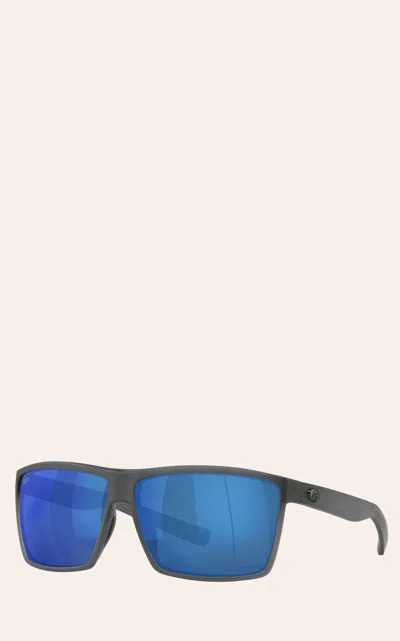 Costa Rincon Matte Smoke Crystal With Blue Mirror Polarized Polycarbonate Lenses Sunglasses In Gray