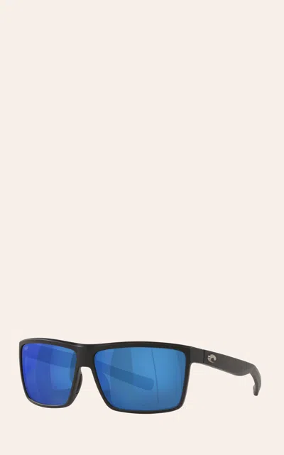 Costa Rinconcito Matte Black With Blue Mirror Polarized Polycarbonate Lenses Sunglasses