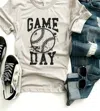 Costa Threads Game Day Grunge Baseball Tee In Gray