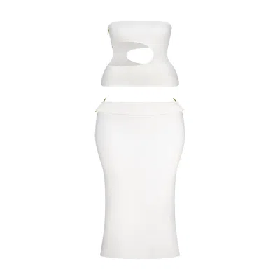 Costanzo Ii Women's White 2 Piece Skirt Set