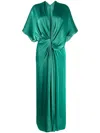 Costarellos Roanna Lurex Maxi Dress In Green