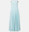 Costarellos Aldina Crystal-embellished Crêpe Midi Dress In Blue