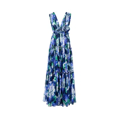 Costarellos 'arella' Floral Georgette Maxi Dress