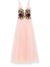 Costarellos Arion Sequined Tulle Gown In Pink