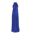 Costarellos Attina Hatlerneck Gown In Blue