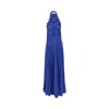Costarellos Attina Hatlerneck Gown In Blue