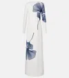 Costarellos Womens Austie Column Woven Gown Off White