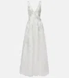 Costarellos Bridal Open-back Beaded Tulle Gown In White