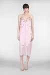 Costarellos Britt Dress Woman In Rose-pink Polyamide
