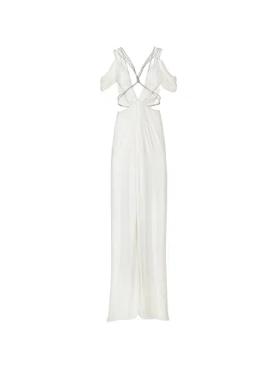 Costarellos Calina Cut-out Gown In White