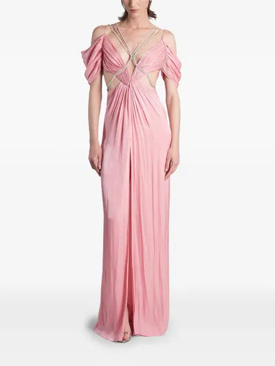 Costarellos Calina Cut-out Maxi Dress In Pink
