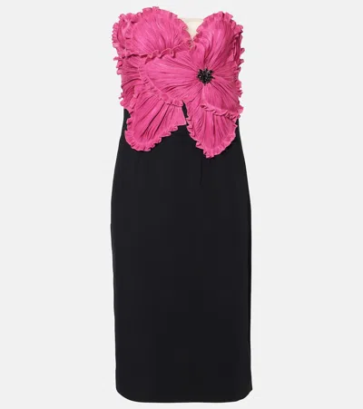 Costarellos Callula Crystal-embellished Bustier Dress In Black