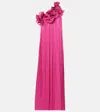 Costarellos Charmain Ruffled Georgette Gown In Lila