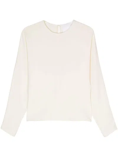 Costarellos Crepe Top In White