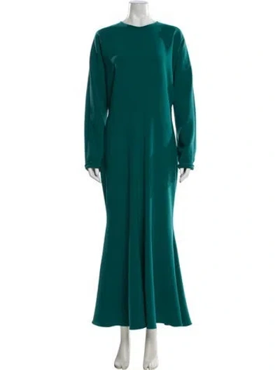 Pre-owned Costarellos Crew Neck Long Dress W/ Tags In Green