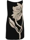 Costarellos Crystal-embellished Short Dress In Black