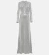 Costarellos Cutout Gown In Silver