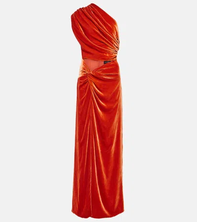 Costarellos Cutout Maxi Dress In Orange