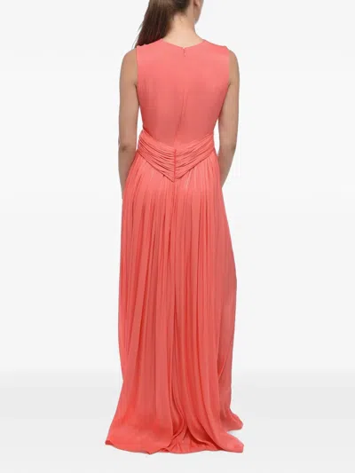 Costarellos Draped Cut-out Maxi Dress In Pink