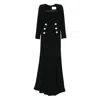 Costarellos Button-embellished Maxi Dress In Black
