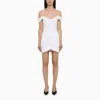 Costarellos Leanna Ecru Short Dress In White