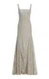 Costarellos Elysia Beaded Lace Gown