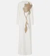 Costarellos Crystal-adorned Elea Gown In White