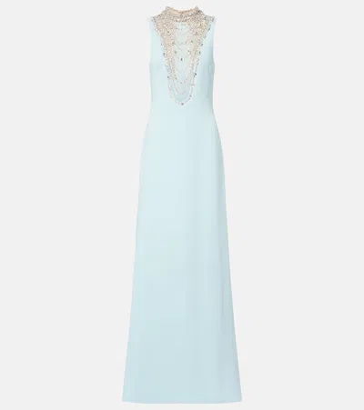 Costarellos Embellished Gown In Blue