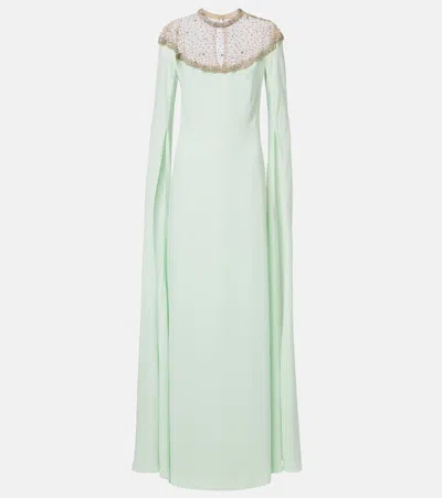 Costarellos Embellished Gown In Green