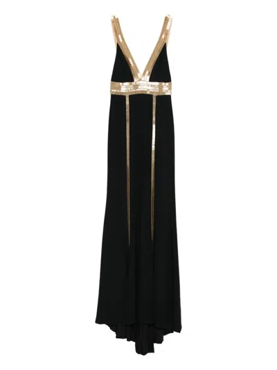 Costarellos Embellished Maxi Dress In Black