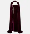 Costarellos Embellished Strapless Gown In Purple