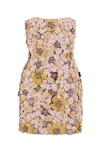 Costarellos Embellished Tulle Sirra Mini Dress In Multi