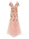 Costarellos Polina Embroidered Tulle Gown