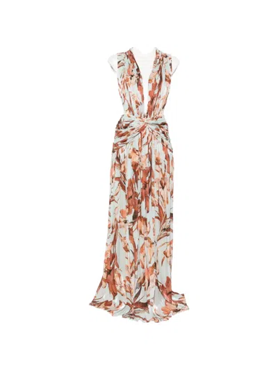 Costarellos Fayla V-neck Maxi Dress In Pink