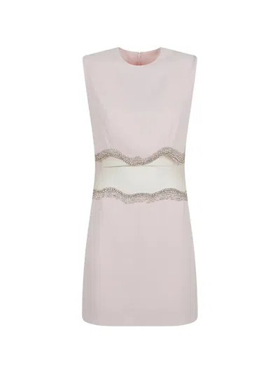 Costarellos Fayna Crystal-embellished Wave Mini Dress In Pink