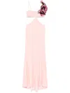 Costarellos Floral-appliqué Gown In 粉色