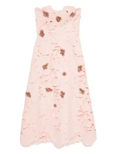 Costarellos Floral-cut Lace Dress