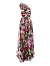 Costarellos Floral-print One-shoulder Maxi Dress In Multi
