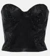 Costarellos Gabra Crystal-embellished Bustier Top In Black