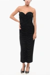 Costarellos Gathered Aveline Bodice Dress In Black
