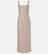 Costarellos Sequinned Harper Gown In Gold