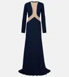 Costarellos Inara Embellished Cutout Tulle Gown