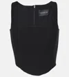 Costarellos Jovie Wool Crêpe Bustier In Black