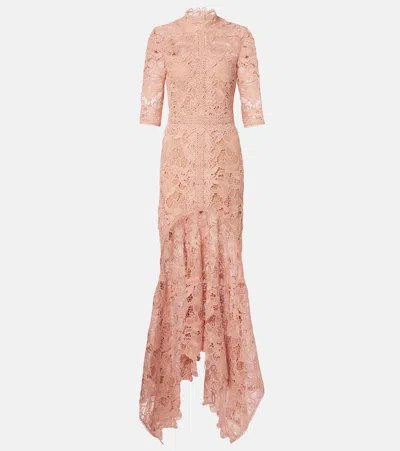 Costarellos Kalissa Guipure Lace Cocktail Dress In Pink