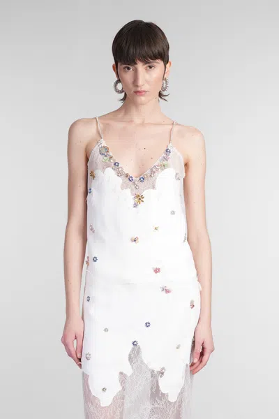 Costarellos Kaya Topwear In White Polyester