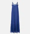 Costarellos Maxikleid Kenda Aus Chiffon In Blau