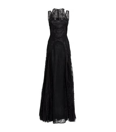 Costarellos Lace Massima Gown In Black