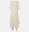 Costarellos Lace Midi Dress In Neutrals